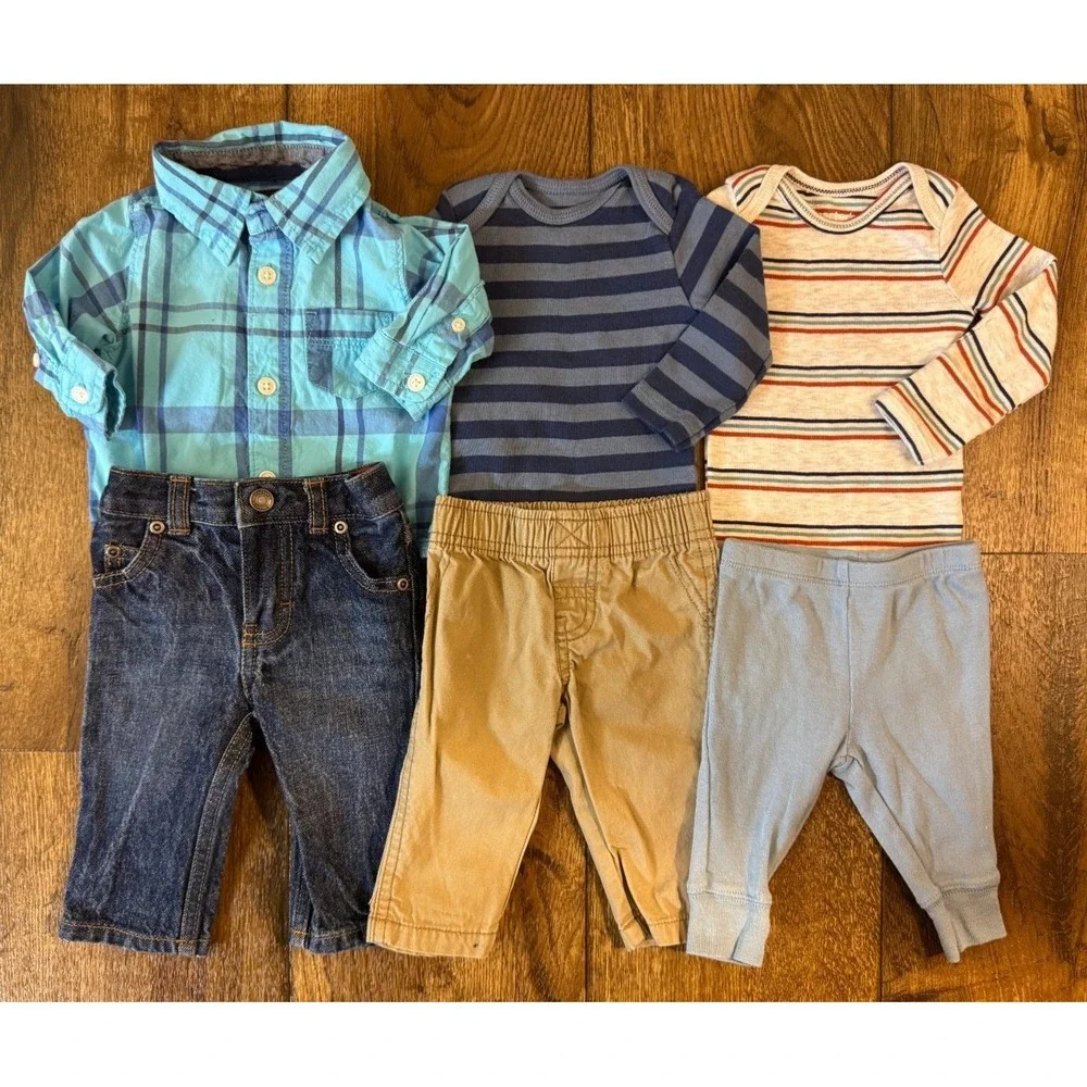 Carter's Baby Boy 3 Months Outfits Lot Jeans Pants Bodysuits‎ Shirts Clothes